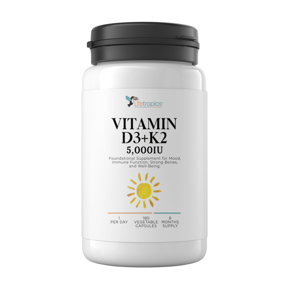 Vitamin D3 + K2 (6 Months Supply)